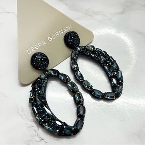 Deepa Gurnani Freida Navy Earrings